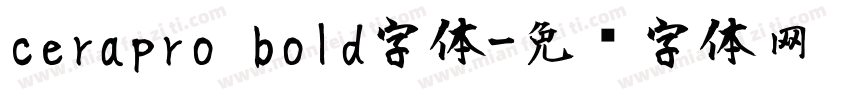 cerapro bold字体字体转换
